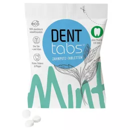 Denttabs zobu pastas tabletes stēvijas-piparmētru bez fluora, 125 gab