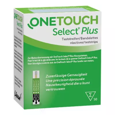 ONE TOUCH Select Plus glikozes līmeņa noteikšanas testa sloksnes, 50 gab ONE TOUCH Select Plus glikozes līmeņa noteikšanas testa sloksnes, 50 gab