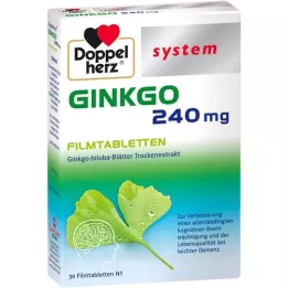 DOPPELHERZ Ginkgo 240 mg sistēmas apvalkotās tabletes, 30 gab