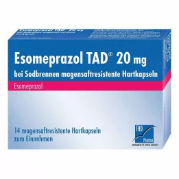 ESOMEPRAZOL TAD 20 mg pret grēmas msr.hard kapsulas, 14 gab