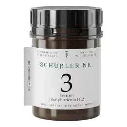 SCHÜSSLER Nr.3 Ferrum phosphoricum D 12 tabletes, 400 kapsulas