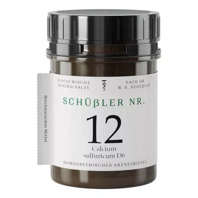 SCHÜSSLER Nr.12 Calcium sulfuricum D 6 tabletes, 400 kapsulas SCHÜSSLER Nr.12 Calcium sulfuricum D 6 tabletes, 400 kapsulas