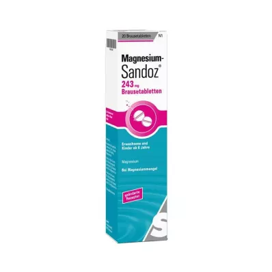 MAGNESIUM SANDOZ 243 mg putojošas tabletes, 20 gab MAGNESIUM SANDOZ 243 mg putojošas tabletes, 20 gab