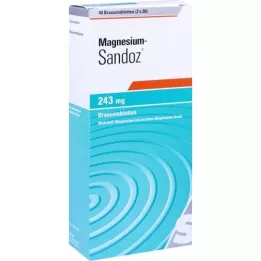 MAGNESIUM SANDOZ 243 mg putojošas tabletes, 40 gab