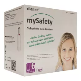 DIAMET mySafety-Pen Kan.31 G 0,25x6 mm, 100 gab