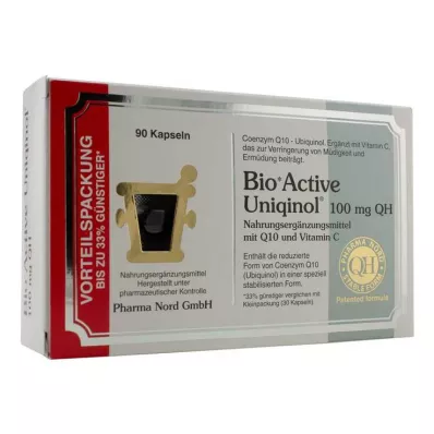 Bio Active Uniqinol 100 mg QH kapsulas, 90 gab