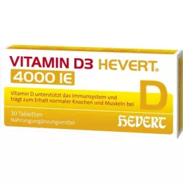 VITAMIN D3 HEVERT 4000 I.U. tabletes, 30 gab