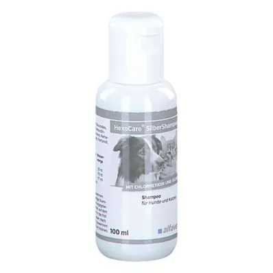 HEXOCARE Sudraba šampūns suņiem/kaķiem, 100 ml HEXOCARE Sudraba šampūns suņiem/kaķiem, 100 ml