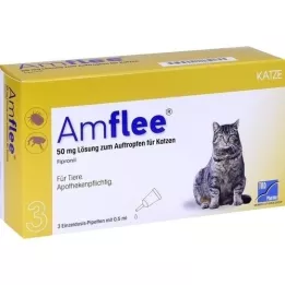 AMFLEE 50 mg spot-on šķīdums kaķiem, 3 gab