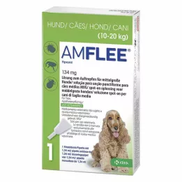 AMFLEE 134 mg šķīdums uz vietas vidēja lieluma suņiem 10-20 kg, 3 gab