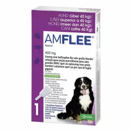 AMFLEE 402 mg šķīdums uz vietas ļoti lieliem suņiem 40-60 kg, 3 gab