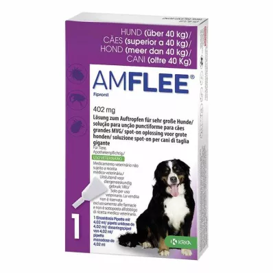 AMFLEE 402 mg šķīdums uz vietas ļoti lieliem suņiem 40-60 kg, 3 gab