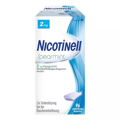 NICOTINELL Košļājamā gumija Spearmint 2 mg, 96 gab NICOTINELL Košļājamā gumija Spearmint 2 mg, 96 gab