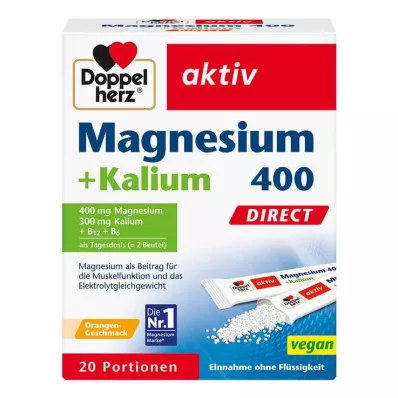 Doppelherz Magnesium + Potassium Direct granulas, 20 gab Doppelherz Magnesium + Potassium Direct granulas, 20 gab
