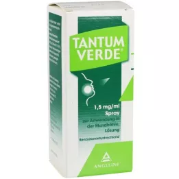 TANTUM VERDE 1,5 mg/ml aerosols lietošanai mutes dobumā, 30 ml