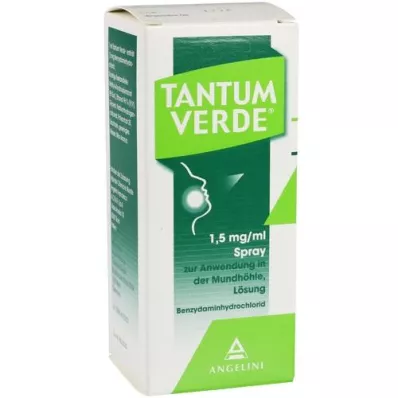 TANTUM VERDE 1,5 mg/ml aerosols lietošanai mutes dobumā, 30 ml