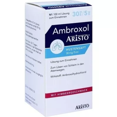 AMBROXOL Aristo pretklepus sīrups 30 mg/5 ml perorālais šķīdums, 100 ml