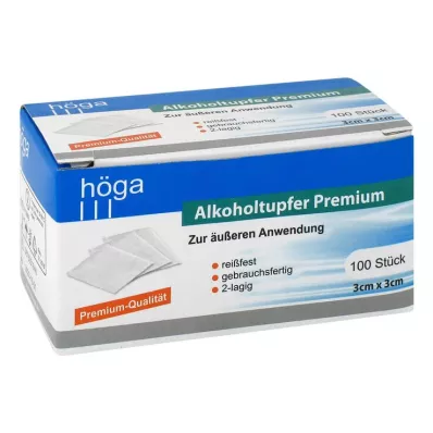 ALKOHOLTUPFER Premium 3x3 cm, 100 gab