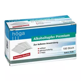 ALKOHOLTUPFER Premium 3x3 cm, 100 gab