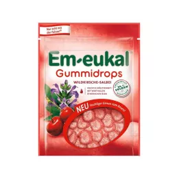 EM-EUKAL Gumijas pilieni savvaļas ķiršu salvija ar cukura piedevu, 90 g
