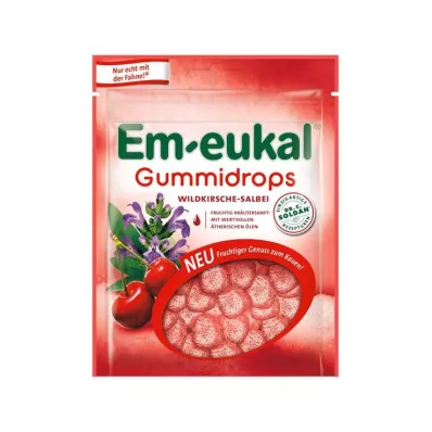 Em-eukal gumijas pilieni savvaļas ķiršu salvijas, kas satur cukuru, 90 g