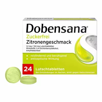 Dobensana® bezcukura citronu garšas pastilas, 24 gab Dobensana® bezcukura citronu garšas pastilas, 24 gab