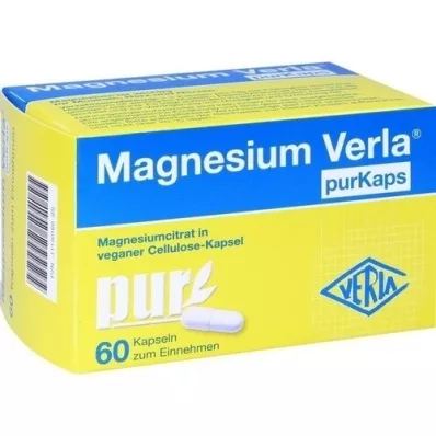 MAGNESIUM VERLA purKaps vegāniskās orālās kapsulas, 60 kapsulas