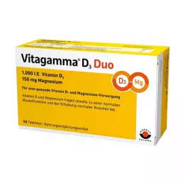 VITAGAMMA D3 Duo 1.000 I.E Vit.D3 150mg Magnes.NEM, 50 gab