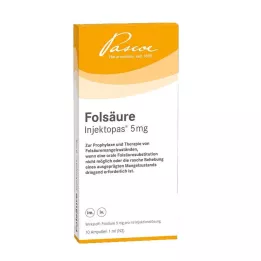 Folijskābe Injectopas 5 mg injekciju šķīdums, 10 gab