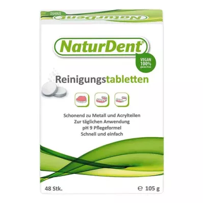 NaturDent® tīrīšanas tabletes zobu protēzēm, 48 gab NaturDent® tīrīšanas tabletes zobu protēzēm, 48 gab
