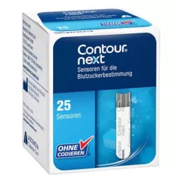 CONTOUR Next Sensors testa sloksnes, 1X25 gab