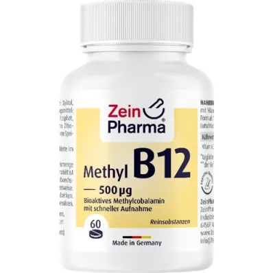 VITAMIN B12 500 μg metilkobalamīna pastilas, 60 kapsulas