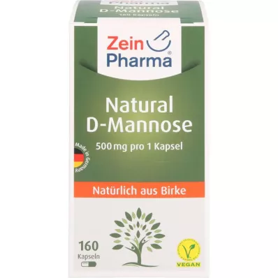 NATURAL D-mannoze 500 mg kapsulas, 160 kapsulas