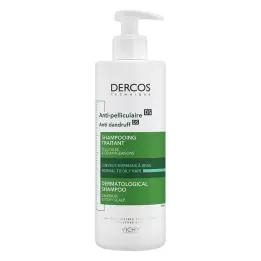 VICHY DERCOS Šampūns pret blaugznām taukainai galvas ādai, 390 ml
