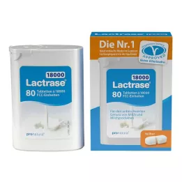 LACTRASE 18 000 FCC Tabletes dozatorā dubultā iepakojumā, 2X40 gab