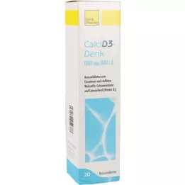 CALCI D3-Denk 1000 mg/880 I.U. putojošas tabletes, 20 gab