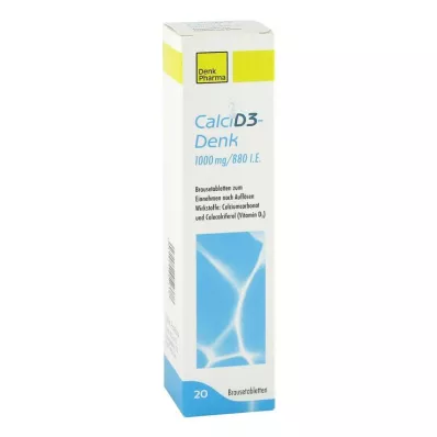Calci D3-Denk 1000 mg / 880 SV putojošās tabletes, 20 gab