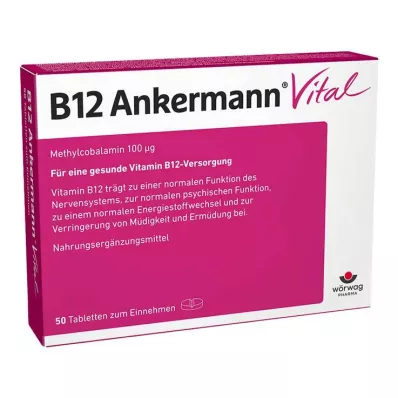 B12 ANKERMANN Vital tabletes, 50 kapsulas