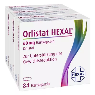 ORLISTAT HEXAL 60 mg cietās kapsulas, 3X84 gab