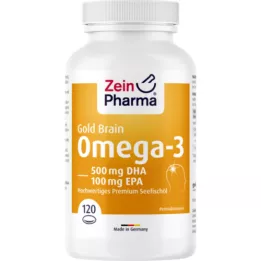 OMEGA-3 Gold Brain DHA 500mg/EPA 100mg Softgelkap, 120 gab