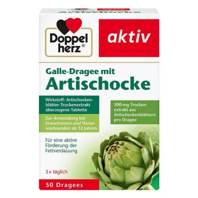 DOPPELHERZ Žults pastilas ar artišoku, 50 gab