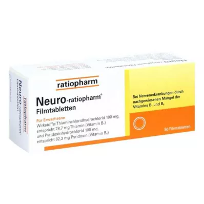 NEURO-RATIOPHARM Plēves apvalkotās tabletes, 50 gab NEURO-RATIOPHARM Plēves apvalkotās tabletes, 50 gab