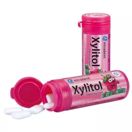MIRADENT Ksilīta košļājamā gumija, zemeņu, 30 g