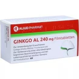 GINKGO AL 240 mg apvalkotās tabletes, 60 gab