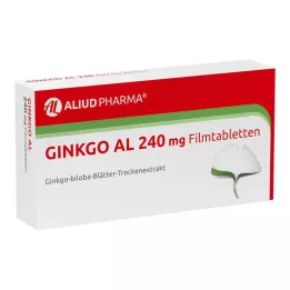 GINKGO AL 240 mg apvalkotās tabletes, 120 gab