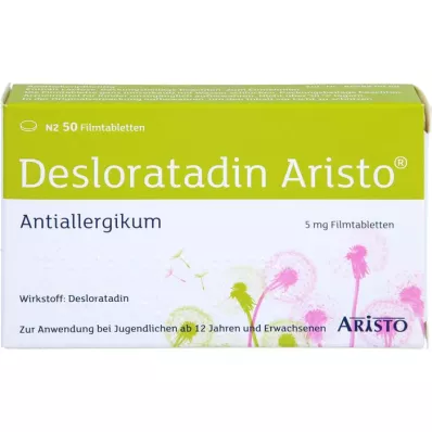 DESLORATADIN Aristo 5 mg apvalkotās tabletes, 50 gab