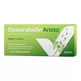 DESLORATADIN Aristo 5 mg apvalkotās tabletes, 50 gab