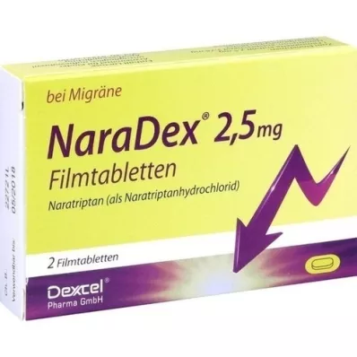 NARADEX 2,5 mg apvalkotās tabletes, 2 gab