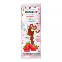 TOOTHPOP Zobu kopšanas konfekte zemeņu garšas, 1 gab