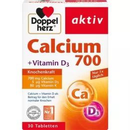 DOPPELHERZ Kalcijs 700+Vitamīns D3, 30 kapsulas